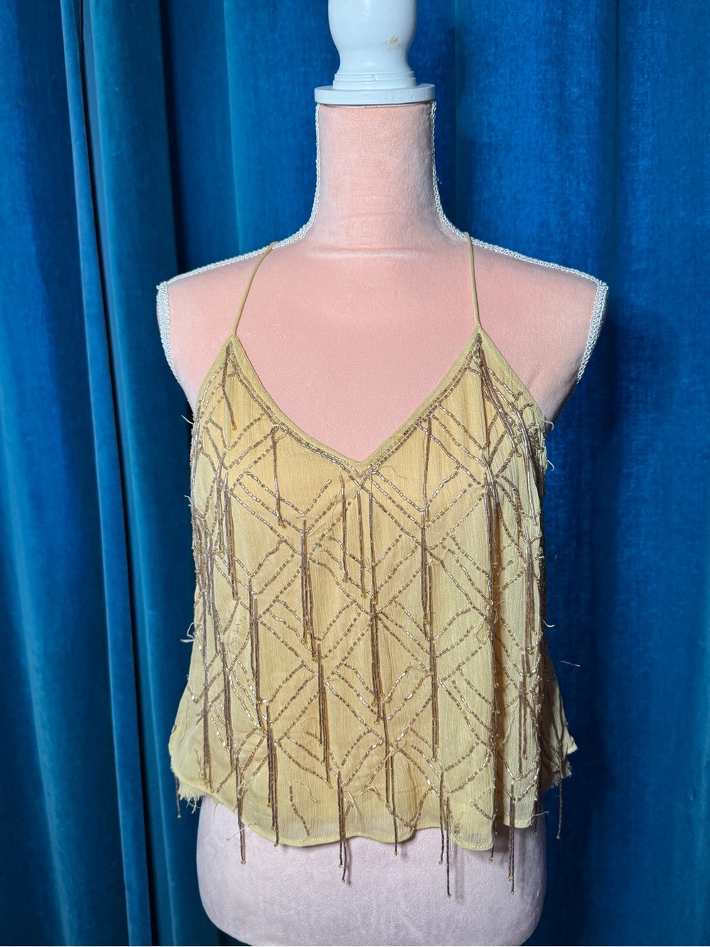 Free people hand beaded top - READ DESCRIPTION